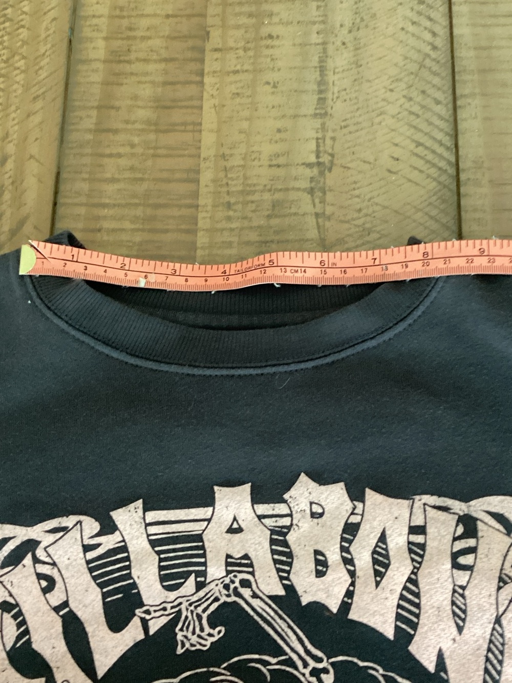 Billabong Black Crewneck Sweatshirt with Pink Surf Skeleton Print - Picture 5 of 7